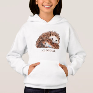 cute hedgehog lovers add name Hoodie