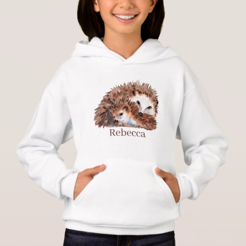 cute hedgehog lovers add name Hoodie 