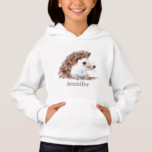 cute hedgehog lovers add name Hoodie  (Front)
