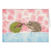 Cute Hedgehog Lovers Card! (Front Horizontal)