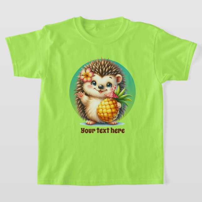 Cute hedgehog lovers girls beach  T-Shirt (Laydown)