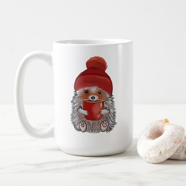 Cute Hedgehog Mug (With Donut)