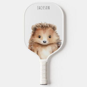 Cute Hedgehog, optional monogram Pickleball Paddle