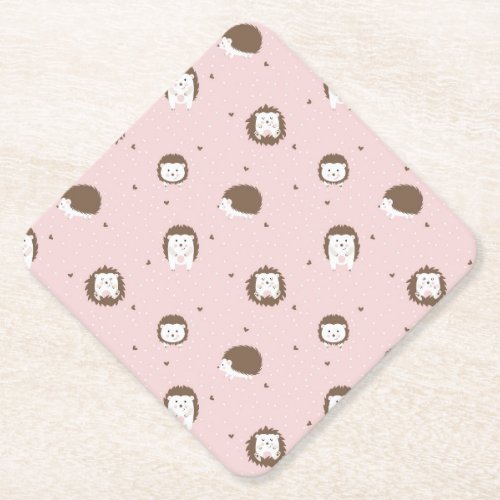 Cute Hedgehog Paper Coaster