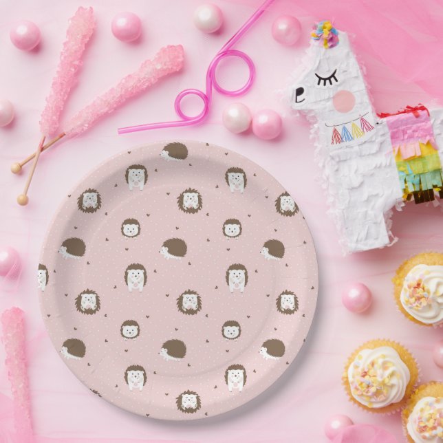 Cute Hedgehog Paper Plates (Party)