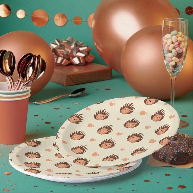 Cute Hedgehog Paper Plates (Multi)