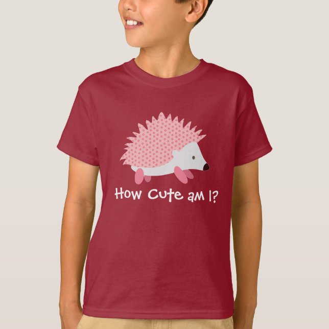cute hedgehog pink tshirt (Front)