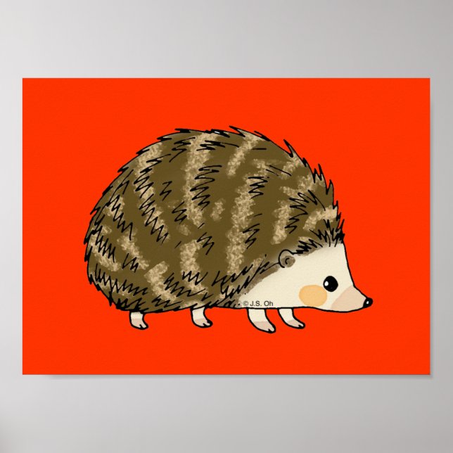 Cute hedgehog poster (Front)
