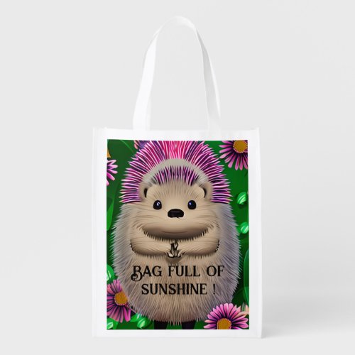 Cute Hedgehog Reusable Grocery Bag