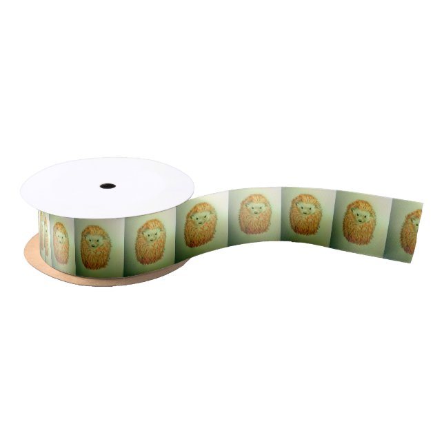 Cute Hedgehog Satin Ribbon (Spool)
