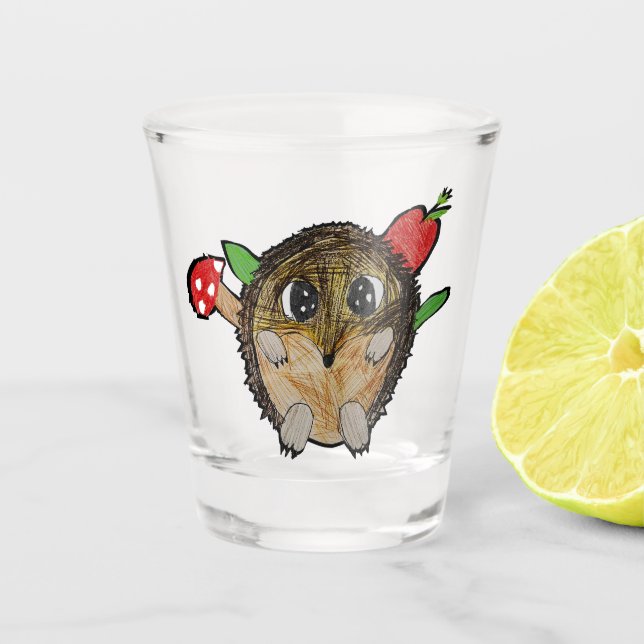 Cute Hedgehog Shot Glass (Front)