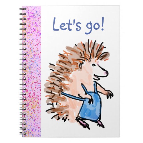 Cute hedgehog spiral notebook