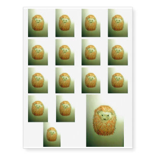 Cute Hedgehog Temporary Tattoos