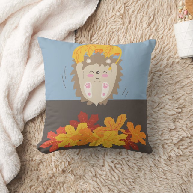 Cute hedgehog throw pillow (Blanket)