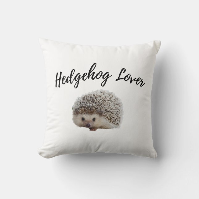 Cute Hedgehog Throw Pillow (Front)