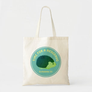 Cute Hedgehog TIME FOR A HEDGEHUG Customizable Tote Bag