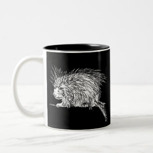 Cute Hedgehog Two-Tone Coffee Mug