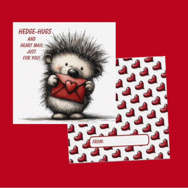 Cute Hedgehog Valentine Card  (Creator Uploaded)
