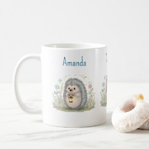 Cute Hedgehog with Lantern Coffee Mug