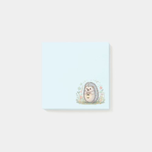 Cute Hedgehog with Lantern Post-it Notes