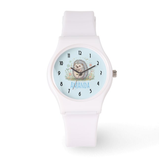 Cute Hedgehog with Lantern Watch (Front)