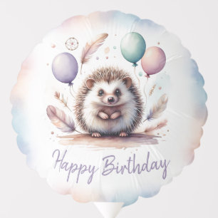 Cute Hedgehog Woodland Boho Party Decoration Balloon