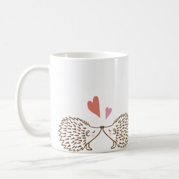Cute Hedgehogs In Love Hedgehog Heart Mug For Her by MiKaArt at Zazzle