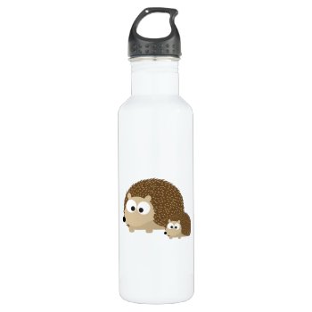 Cute Hedgehogs Stainless Steel Water Bottle by Egg_Tooth at Zazzle