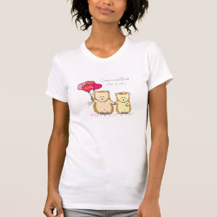 Cute hedgehogs with balloons, newly married couple T-Shirt