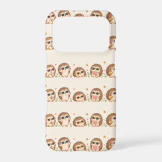 Cute Hedgehogs with Sunglasses Pattern Adorable iPhone 17 Pro Case
