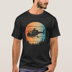 Cute Helicopter Art For Men Women Aviator T-Shirt