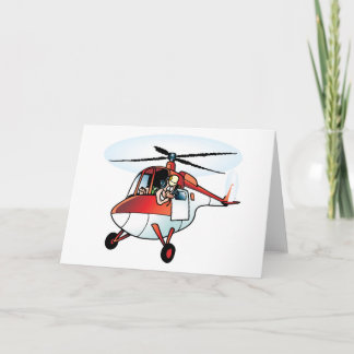 Cute Helicopter Card
