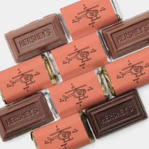 Cute Helicopter Four Forces Flight Illustration Hershey's Miniatures