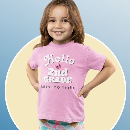 Cute Hello 2nd Grade Back to School T_Shirt