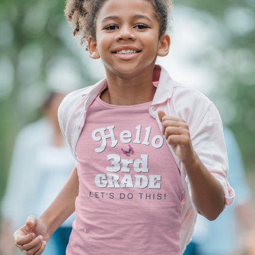 Cute Hello 3rd Grade Back to School T_Shirt