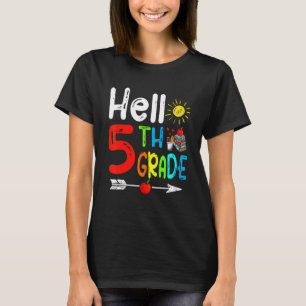 Cute Hello 5th Grade Back To School First Day Of S T-Shirt
