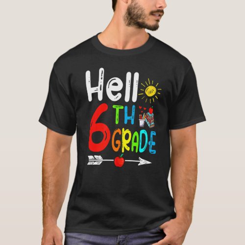 Cute Hello 6th Grade Back To School First Day Of S T_Shirt