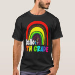 Cute Hello 7th Grade Rainbow First Day Of School T-Shirt