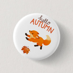 Cute Hello Autumn Fall Leaves Men's T-ShCute Heirt Button