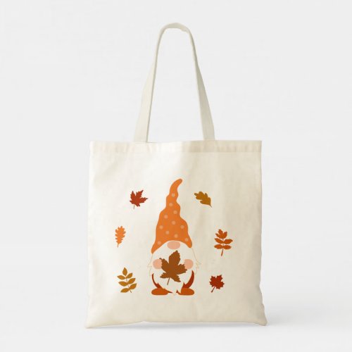Cute Hello Fall October Gnome Tote Bag