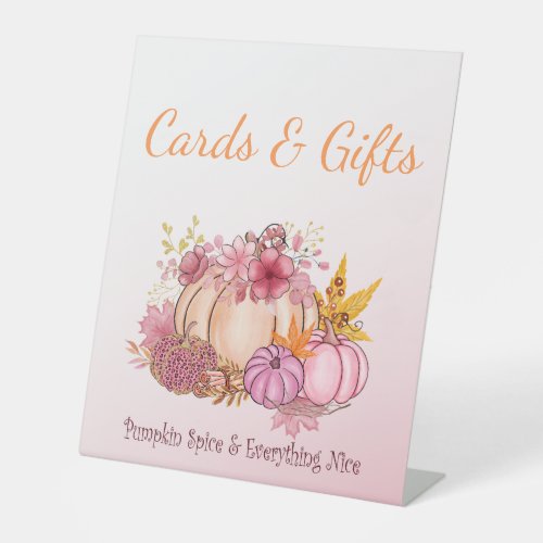 Cute Hello Little Pumpkin Fall Farm Cards  Gifts Pedestal Sign