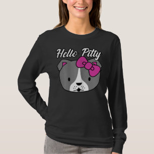 Cute Hello Pitty Love Pitbull Dog Lover Pitbull Mo T-Shirt