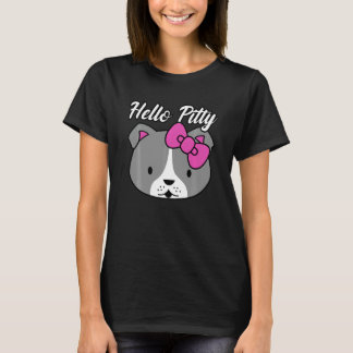 Cute Hello Pitty Love Pitbull Dog Lover Pitbull Mo T-Shirt