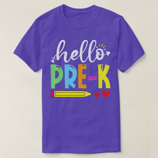 Cute Hello PreK Outfit Happy Last Day Of School  T-Shirt (Design Front)