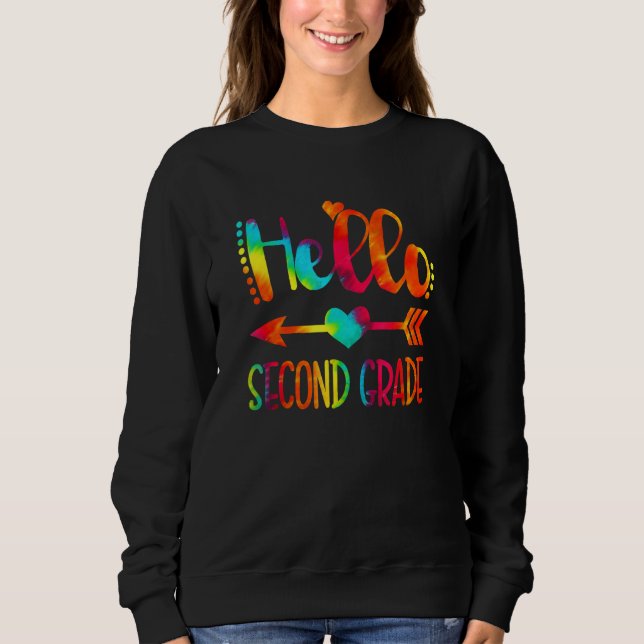 Cute Hello Second Grade 2nd Grade Back To School G Sweatshirt (Front)