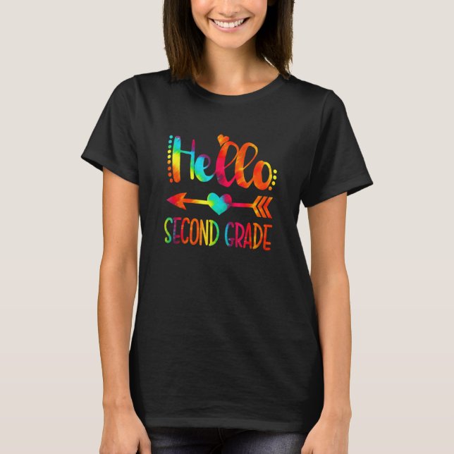Cute Hello Second Grade 2nd Grade Back To School G T-Shirt (Front)