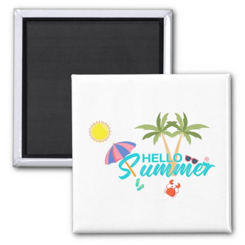 Cute Hello Summer Magnet