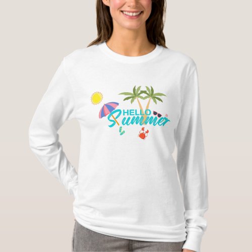 Cute Hello Summer T_Shirt