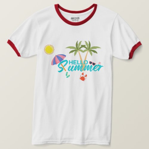 Cute Hello Summer T_Shirt