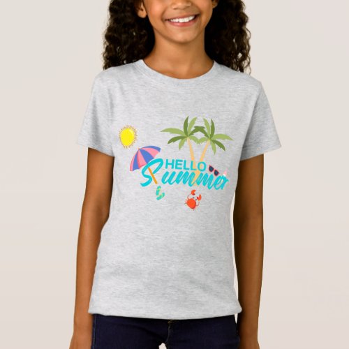 Cute Hello Summer T_Shirt